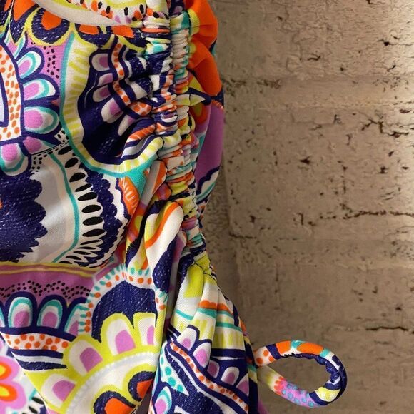 Croft & Barrow Halter Tankini Top Floral Cinch 14 Plus Size Curvy - Picture 4 of 9